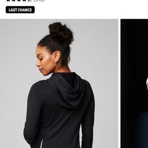 Fabletics large Women's Black Hooded Top